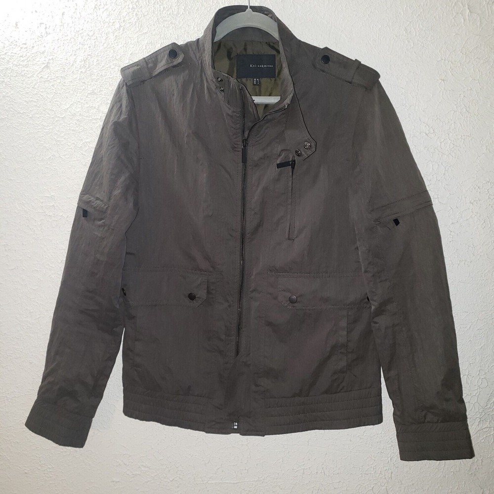 Kai-aakmann Sz L Womens Green Jacket Military Army Full Zip Pockets High Quality